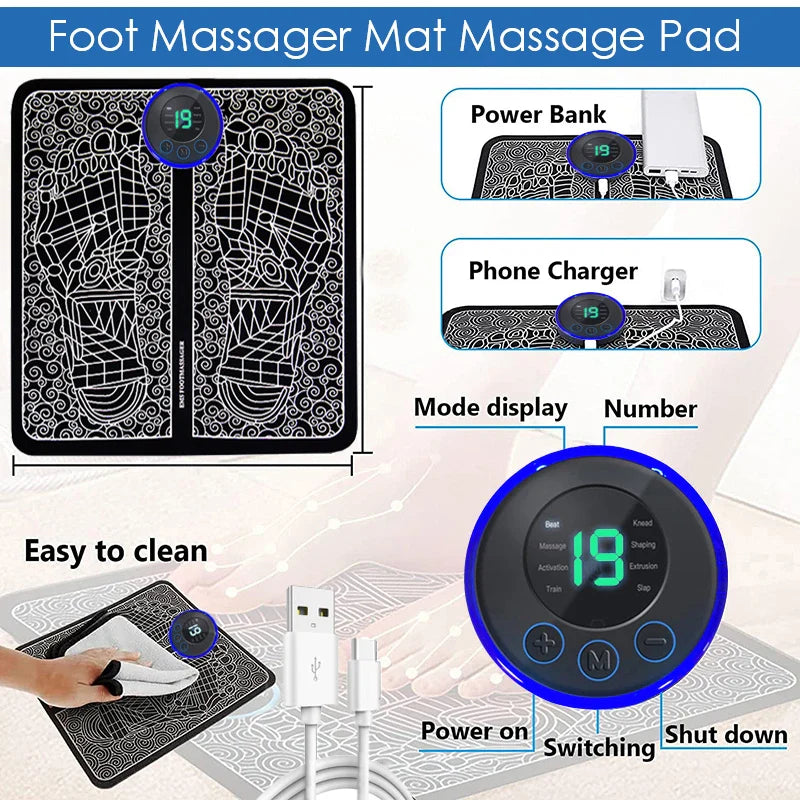 Golden Deal Peaks™ Electric Foot Massager Pad — Muscle Relaxation & Fitness Recovery - Golden Deal Peaks