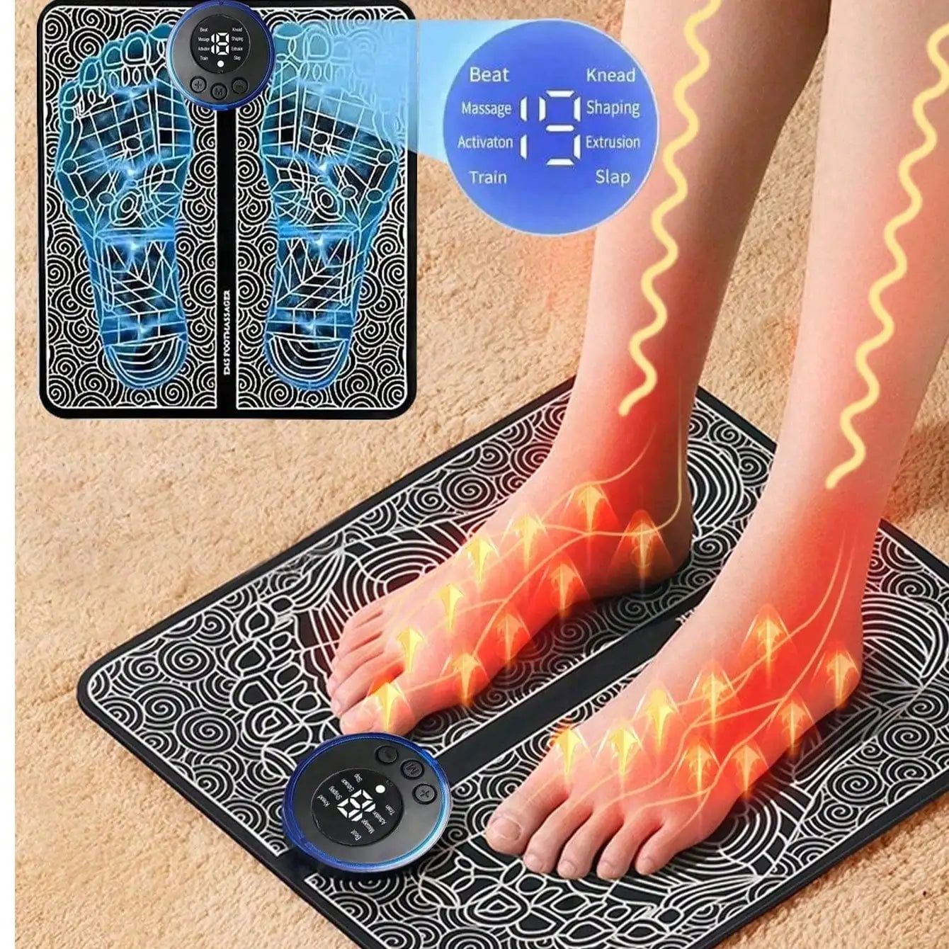 Golden Deal Peaks™ Electric Foot Massager Pad — Muscle Relaxation & Fitness Recovery - Golden Deal Peaks