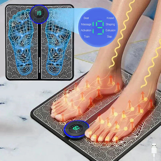 Golden Deal Peaks™ Electric Foot Massager Pad — Muscle Relaxation & Fitness Recovery