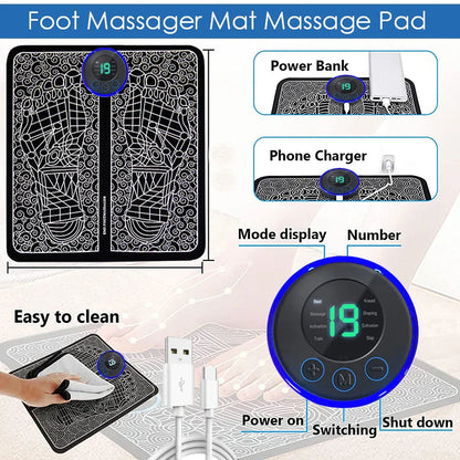 Golden Deal Peaks™ Electric Foot Massager Pad — Muscle Relaxation & Fitness Recovery - Golden Deal Peaks