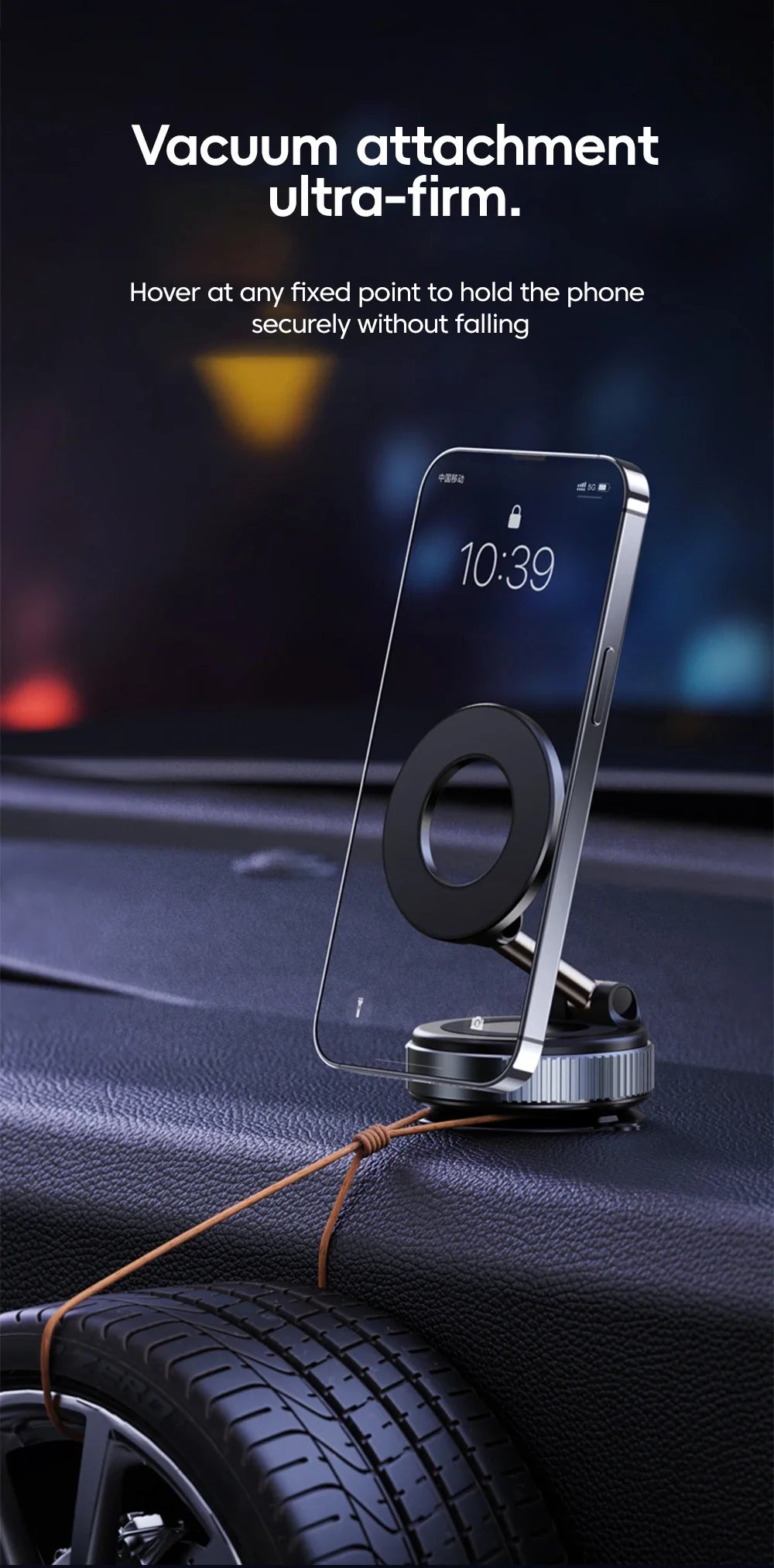 Golden Deal Peaks™ Magnetic 360° Car Holder — Suction Mount for Dash & Windshield - Golden Deal Peaks