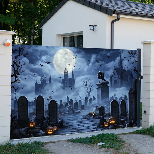 Golden Deal Peaks™ Spooky Garage Door Wrap — Instant Haunted House Transformation - Golden Deal Peaks