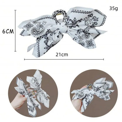Golden Deal Peaks™ Black & Ivory Scarf Claw Clip - Golden Deal Peaks