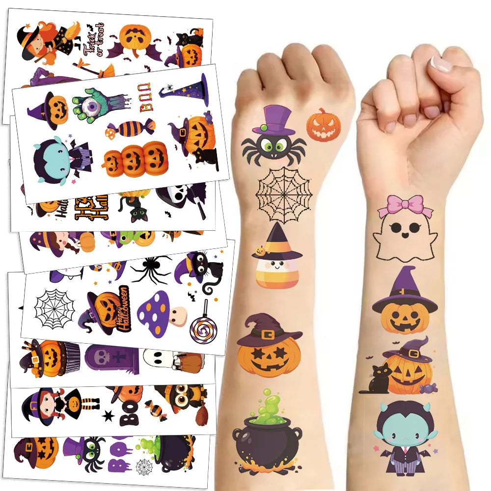Golden Deal Peaks™ Kids’ Halloween Temporary Tattoos (10 Sheets) - Golden Deal Peaks