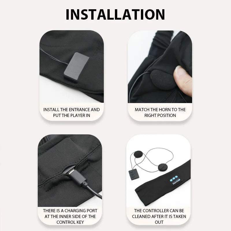 Golden Deal Peaks™ Bluetooth Headband Headphones — Sports / Sleeping Music Eye Mask - Golden Deal Peaks