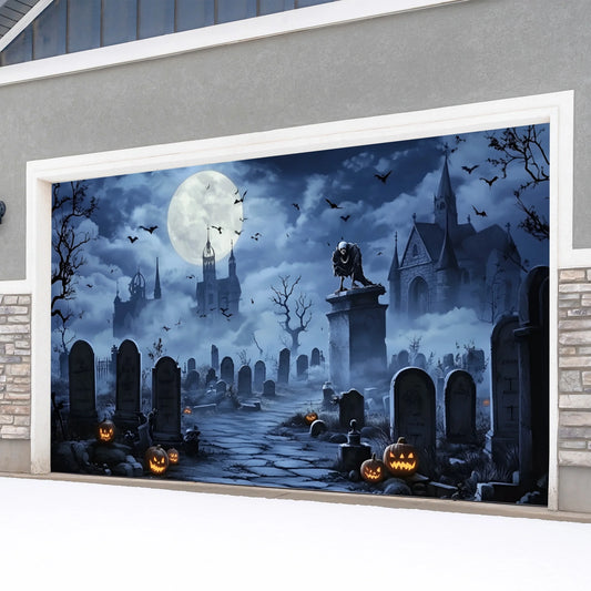 Golden Deal Peaks™ Spooky Garage Door Wrap — Instant Haunted House Transformation - Golden Deal Peaks